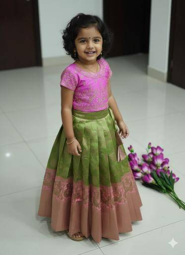 kids lehenga lichi silk  Children wear wholesaler in Surat